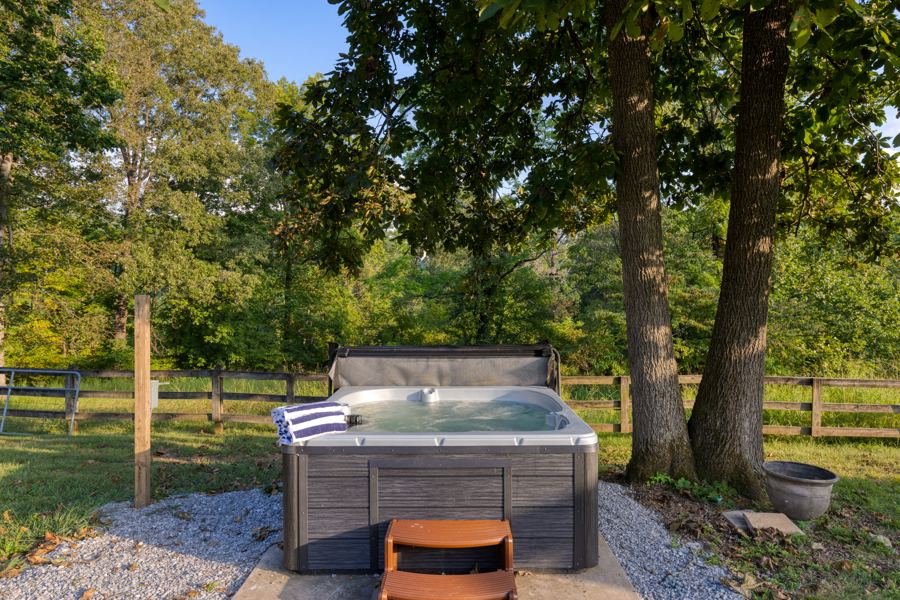 Cabin hot tub